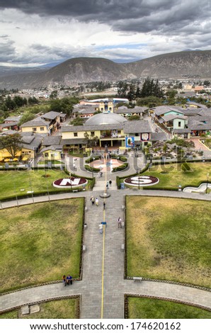 the equator at Mitad del Mundo in Ecuador