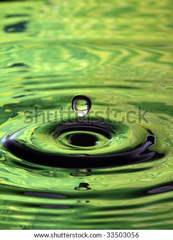 Water Droplet Ripple light green drop ripple