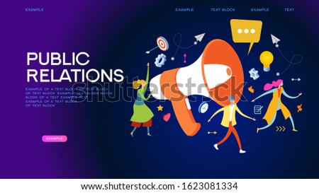 Alert Advertising. Public Relations and Affairs. Pr Agency Marketing Team. Work with Huge Megaphone. Social Media Promotion. Flat Vector Illustration 3d vector isometric illustration.