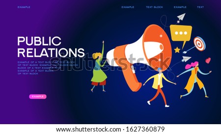 Alert Advertising. Public Relations and Affairs. Pr Agency Marketing Team. Work with Huge Megaphone. Social Media Promotion. Flat Vector Illustration 3d vector isometric illustration.