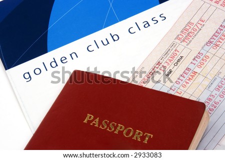 Close up on an air plane ticket.
