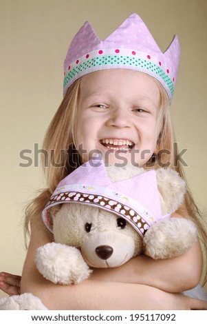 little princess with her bear