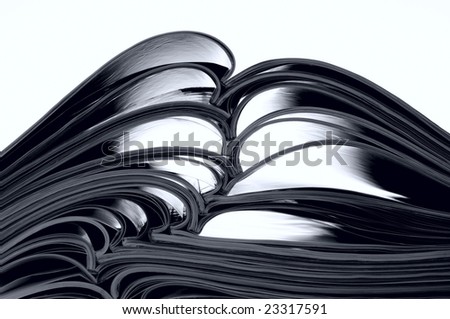 abstract background made of stack of magazines