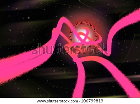 abstract background aurora with stars