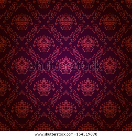 Damask seamless floral pattern. Royal wallpaper. Floral ornaments on a green background.