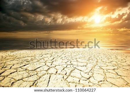 Similar – Image, Stock Photo Desert landscape against sea in nature