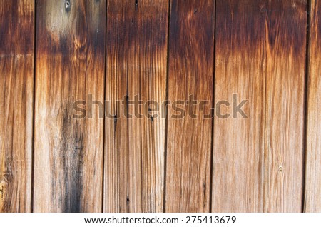 Vertical of wood, part of the old wall with streaks of rain. textural composition