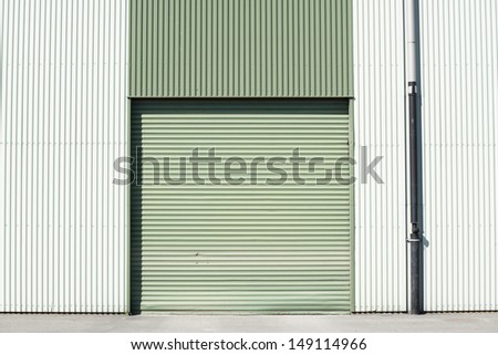 Garage door at a huge building