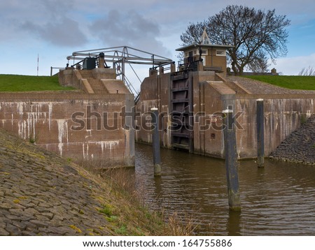 Lock in a Dutch Dike as part of the Delta Works
