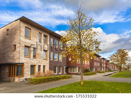 Large Modern Middle Class Suburban Houses in Europe