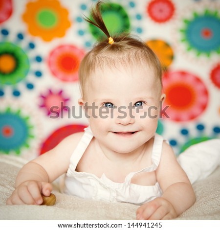 little girl with Down syndrome