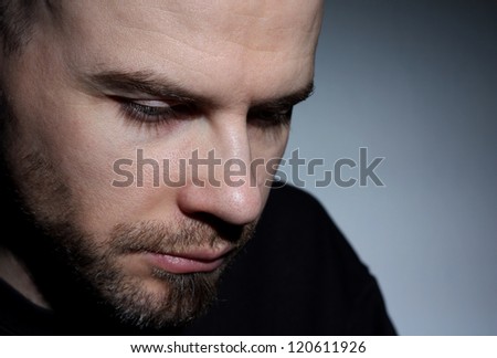 Young White Guy Looking Depressed Close Up Stock Photo 120611926 ...