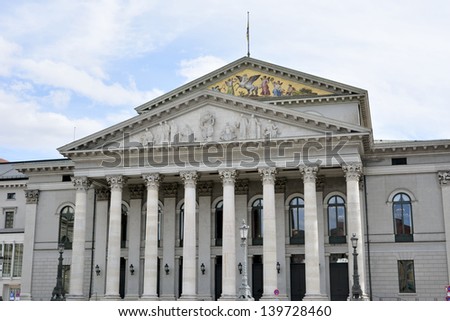 MUNICH, GERMANY - APRIL 9: The Residence Theatre (Residenztheater) in Munich, Germay on April 9, 2013. Munich is the biggest city of Bavaria with almost 100 million visitors a year.