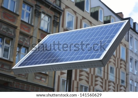 Solar collector in the city.