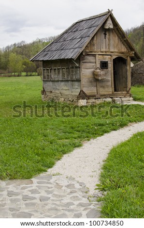 Old traditional house from Serbia, Bosnia, Croatia and east Europe
