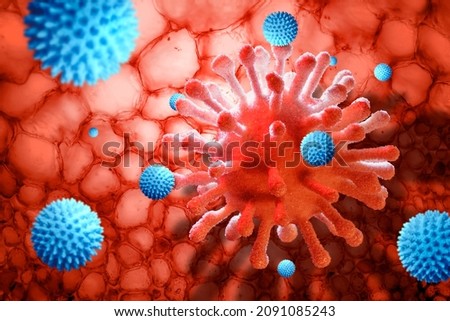 Similar – Image, Stock Photo symbolic virus infektiös