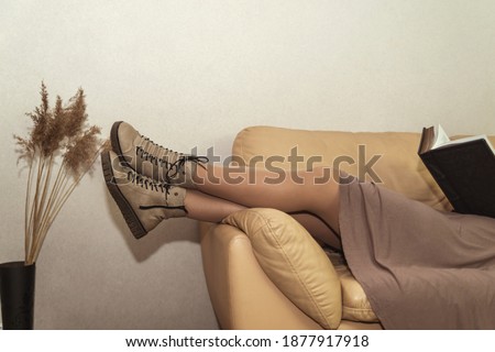 Similar – Image, Stock Photo legs with dried flowers III