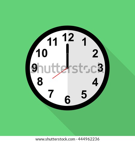 Classic clock icon, 12 o'clock