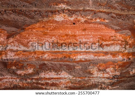 multicolor fragment of potassium salt mine\'s wall