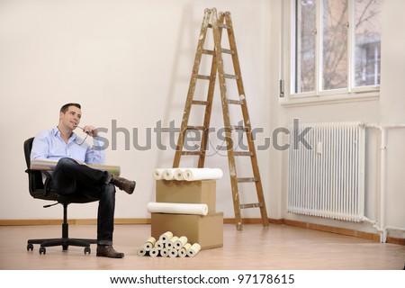 Architect or owner in empty office room