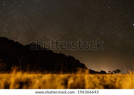 Similar – Image, Stock Photo Starry sky over Namibia