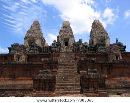 Part of an ancient ruin at the Angkor Wat Temples