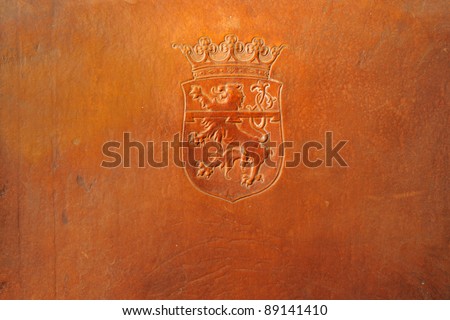 Old England leather close-up background