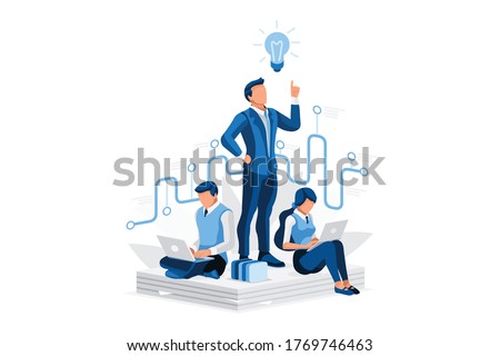 Job manager searching for recruitment, hiring management of recruitment, resource searching for new manager a best job. Hr employee candidate human employee character. Isometric person vector concept