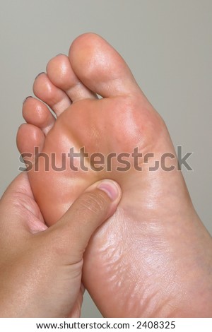 foot massage at the spa