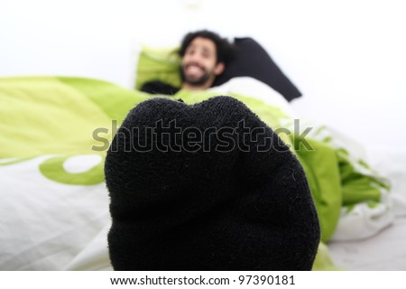 man in the bedroom