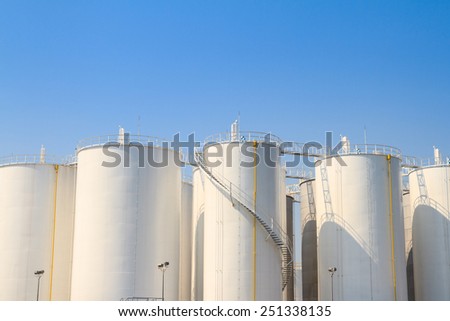 White tanks for chemical industry
