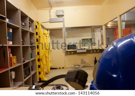 ZWENTENDORF, AUSTRIA - JUNE 1: Room of the administrators inside the Zwentendorf Nuclear Power Plant on June 1 2013. The atomic plant was built in 1976 with a hot water reactor, 723 MW\'s gross power