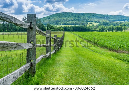 Fence on Billings Farm in Vermont.