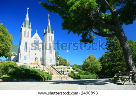 Martyr\'s Shrine Church, Canada.  Place of pilgrimage and site of Pope John\'s II visit.