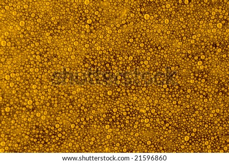 Gold colored abstract bubbles for a background