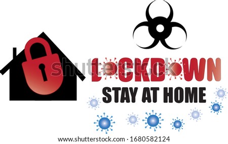 coronavirus lockdown symbol. Coronavirus pandemic puts countries on lockdown. Lockdown concept for virus outbreak 