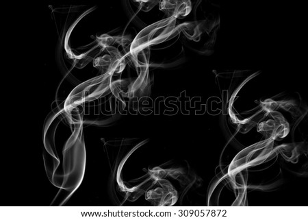 Smoke with black background