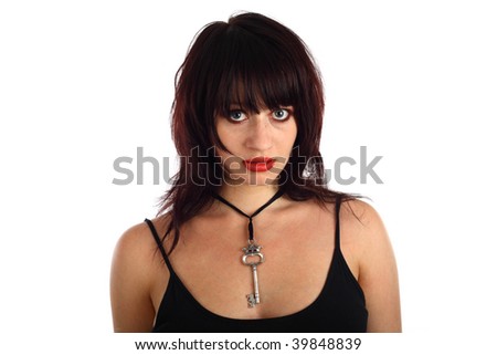 young woman with gothic make up