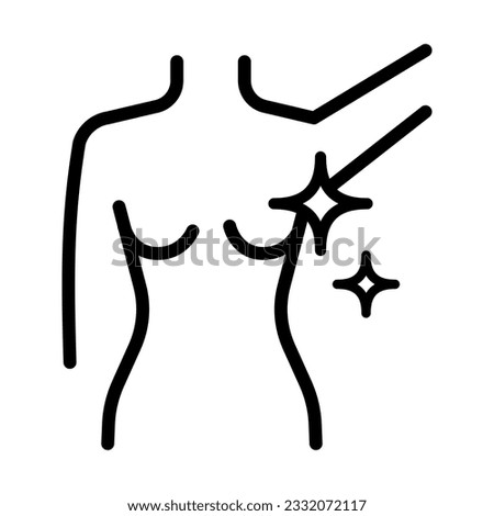 Armpits hair removal icon. Outline armpits hair removal vector icon for web design isolated. Depilation line illustration. Contour symbol. Vector isolated linear drawing