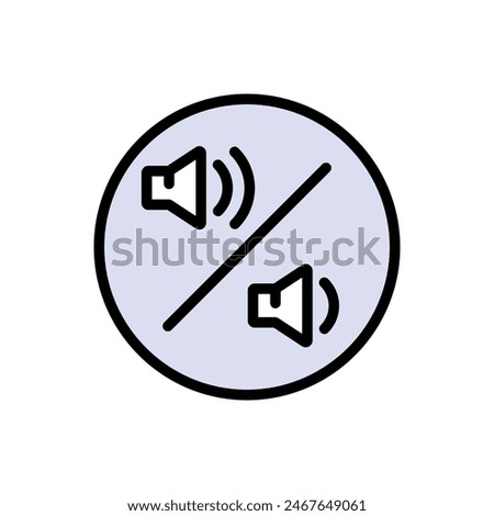 Volume color icon. Megaphone vector simple style sign for use web design, logo, symbol, isolated on white background.