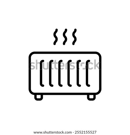 Radiator icon. Home Heating Icon. Hvac system linear sign. Simple concept for your logo web mobile app UI design. Vector outline illustration.