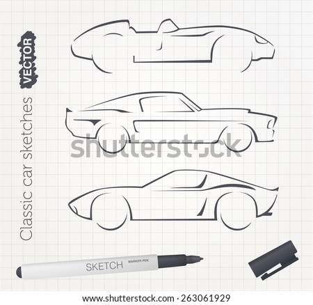 Vector car sketches