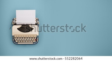Vintage typewriter header Stock foto © 