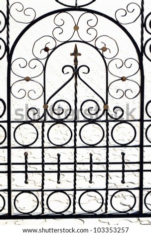 wrought iron gates detail