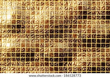 Golden tiles background