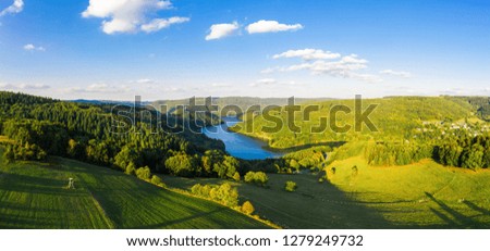 Similar – Image, Stock Photo Lake Rursee, Eifel Germany