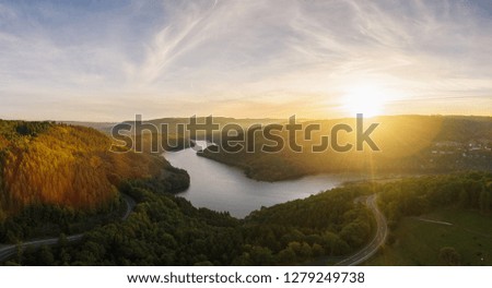 Similar – Image, Stock Photo Lake Rursee, Eifel Germany