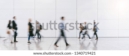 Similar – Image, Stock Photo Anonymous woman walking in lavender field