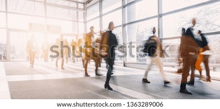 Similar – Image, Stock Photo blurred man walking on the street in Bilbao city spain