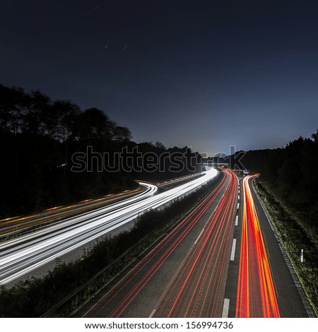 Similar – Image, Stock Photo highway, long term exposure